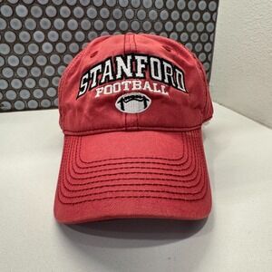 VINTAGE Stanford Cardinals Hat Cap Strap Back Spellout Red Martin 73 The Game